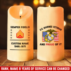 US Marine Corps, Honoring All Who Served - LED Candle