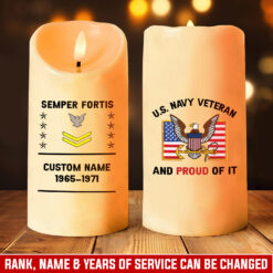 US Navy, Remember - Honor - Respect - LED Candle