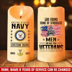 US Navy, Land Of The Free, Because Of The Brave - LED Candle