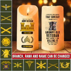 Army Branch, E 5 Army Specialist - LED Candle