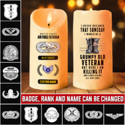 Air Force Badge, Service Before Self - LED Candle