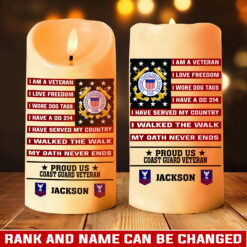 US Coast Guard, E 7 Red - LED Candle