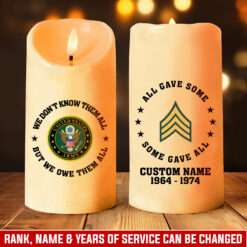 US Army, Served With Pride - LED Candle