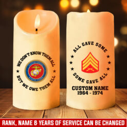 US Marine Corps, E 8 Marines First Sergeant - LED Candle