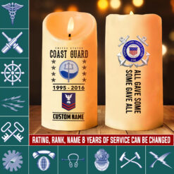Coast Guard Rating, Duty, Honor, Country - LED Candle