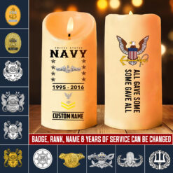 Navy Badge, Once A Sailor, Always A Sailor - LED Candle