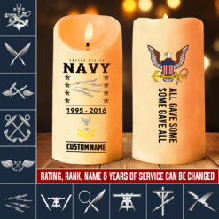 Navy Rating, Honor The Fallen - LED Candle