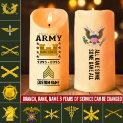 Army Branch, E 3 Army Private First Class - LED Candle