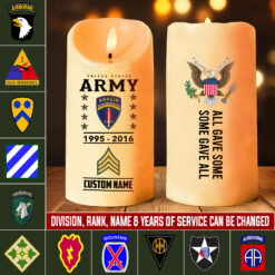 Army Division, Always Remember, Never Forget - LED Candle
