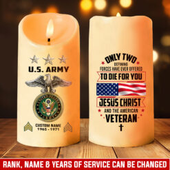 US Army, Lest We Forget - LED Candle