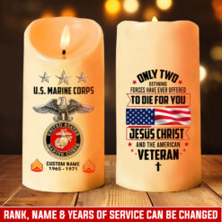 US Marine Corps, Remember - Honor - Respect - LED Candle