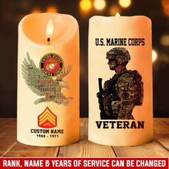 US Marine Corps, Duty, Honor, Country - LED Candle