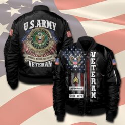 US Army, American By Birth, Veteran By Choice - Bomber Jacket