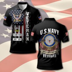 US Navy, E 3 Red - Polo Shirt