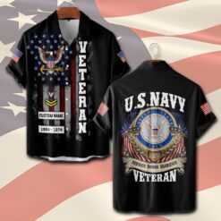 US Navy, E 5 Red - Short Sleeve Button Shirt