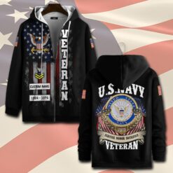 US Navy, E 4 Red - Zip Hoodie