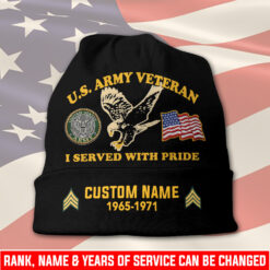 US Army, E 5 Army Sergeant - Full-Printed Beanie Hat