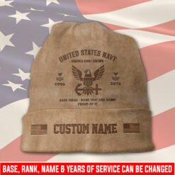 US Navy, E 8 Gold - Full-Printed Beanie Hat