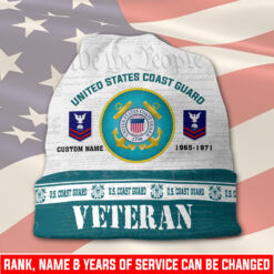 US Coast Guard, Freedom Isn't Free - Full-Printed Beanie Hat