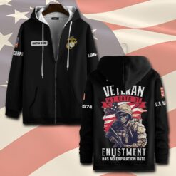 US Marine Corps, E 2 Marines Private First Class - Zip Hoodie