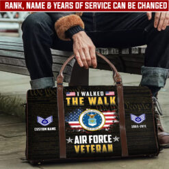 US Air Force, E 8 Air Force Senior Master Sergeant - Travel Bag - Size L: 20.4 x 9.4 x 10.2 inches