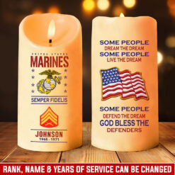 US Marine Corps, Always Remember, Never Forget - LED Candle