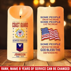 US Coast Guard, E 3 White - LED Candle
