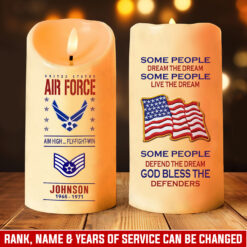 US Air Force , No One Fights Alone - LED Candle