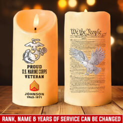 US Marine Corps, Freedom Over Fear - LED Candle