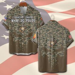 US Marine Corps, I Walked The Walk - Short Sleeve Button Shirt