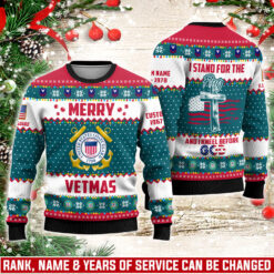 US Coast Guard, Honor, Duty, Service - Knitted Sweater