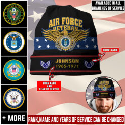US Air Force , American By Birth, Veteran By Choice - Full-Printed Beanie Hat