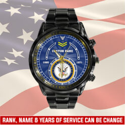 US Navy, Life And Pride - Black Stainless Steel Watch