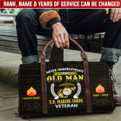 US Marine Corps, E 8 Marines First Sergeant - Travel Bag - Size L: 20.4 x 9.4 x 10.2 inches