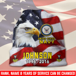 US Navy, Anchors Aweigh - Full-Printed Beanie Hat