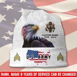US Army, American By Birth, Veteran By Choice - Full-Printed Beanie Hat