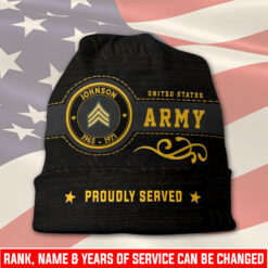 US Army, E 6 Army Staff Sergeant - Full-Printed Beanie Hat