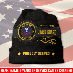 US Coast Guard, E 4 Gold - Full-Printed Beanie Hat