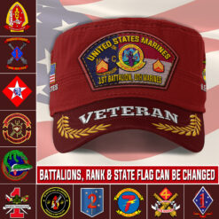 Marine Battalion, Proud Veteran - Military Cap