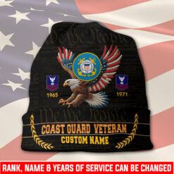 US Coast Guard, Land Of The Free, Because Of The Brave - Full-Printed Beanie Hat