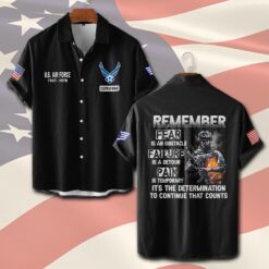 US Air Force , Lest We Forget - Short Sleeve Button Shirt