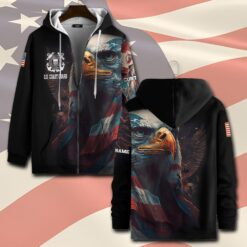 US Coast Guard, Remember - Honor - Respect - Zip Hoodie