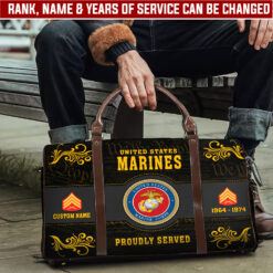 US Marine Corps, Honoring All Who Served - Travel Bag - Size L: 20.4 x 9.4 x 10.2 inches