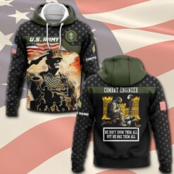 Army Branch, Land Of The Free, Because Of The Brave - Hoodie