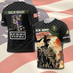 Army Division, Land Of The Free, Because Of The Brave - T-Shirt