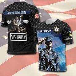 Navy Badge, Duty, Honor, Country - T-Shirt