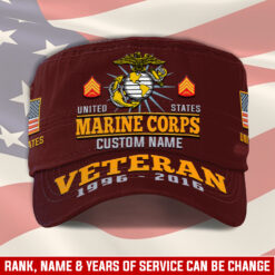 US Marine Corps, American By Birth, Veteran By Choice - Military Cap