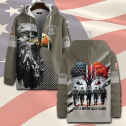 US Army, American By Birth, Veteran By Choice - Zip Hoodie