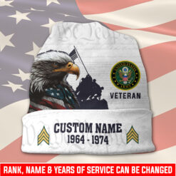 US Army, Proud Veteran - Full-Printed Beanie Hat