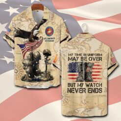 US Marine Corps, Honoring All Who Served - Short Sleeve Button Shirt
